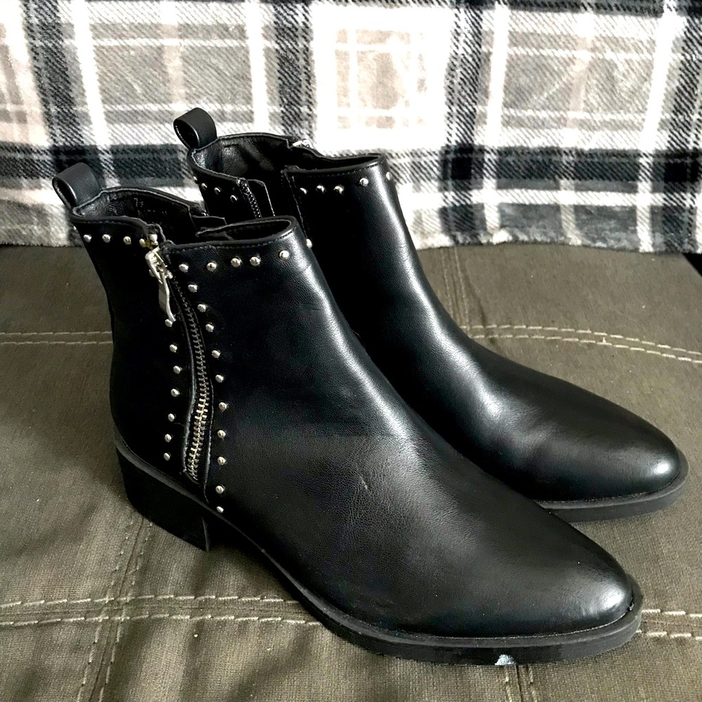 Catherine Malandrino black studded booties